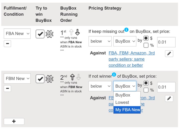 FBA and FBM each get their own place in the running order, and their own strategy.