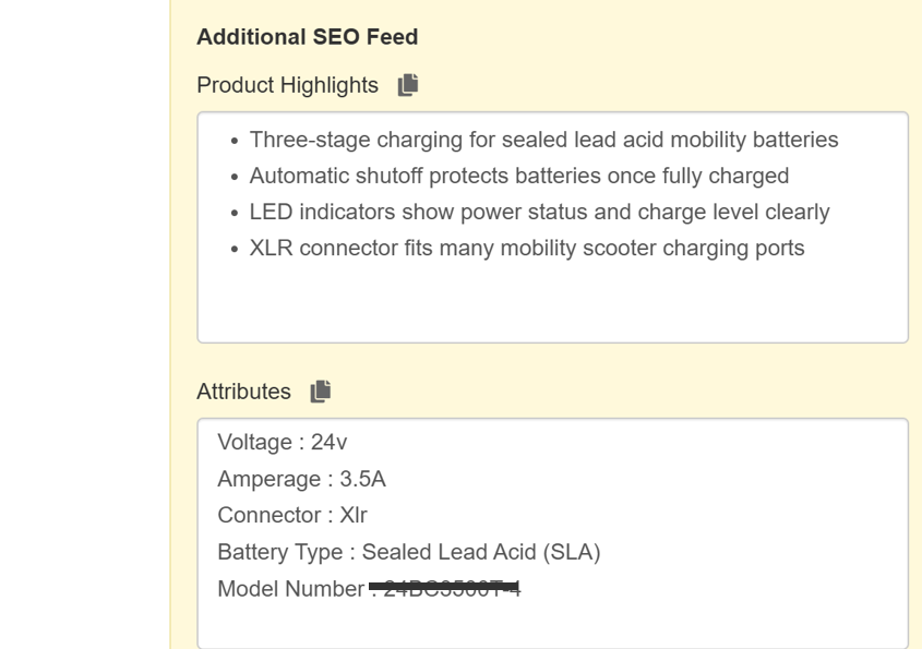 product_highlight and product_detail generated straight from data you already have — most feeds leave both blank.